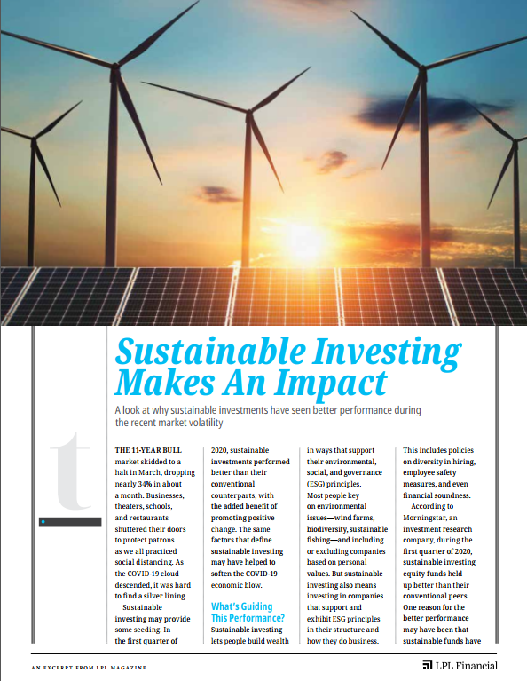 Sustainable Investing Makes an Impact
